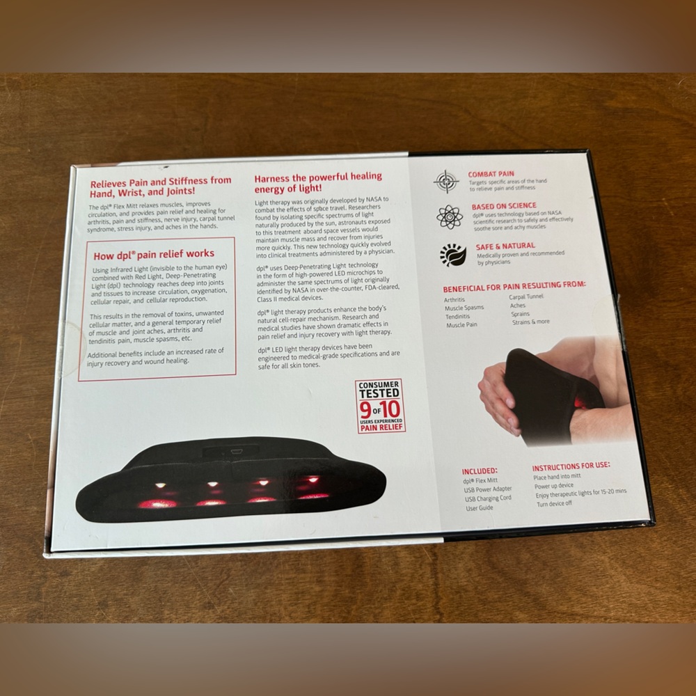 Flex Mitt Pain Relief Hand Therapy - Black - Picture 2 of 3